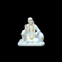 White Marble Sai Baba Sitting Statue