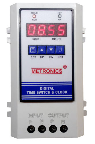 White Digital Time Switch And Clock