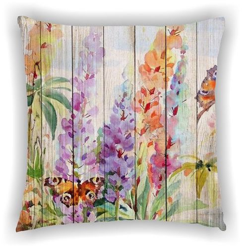 Indigo Printed Cushion Covers - Poly Cotton 40x40 cm, Multi Colors, Digital Printing, Square Shape, Zipper Closure