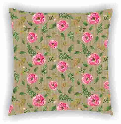Floral Digital Print Cushion Cover - Poly Cotton 40x40 cm (16x16 inches), Square Shape, Multi Colors with Zipper | Customized Sizes & Materials, Digital Printing