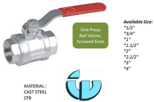 One Piece Ball Valves CF8 One Piece Ball Valves CF8