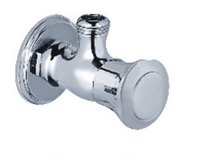 Angle Control Valve With Flange - Color: Silver