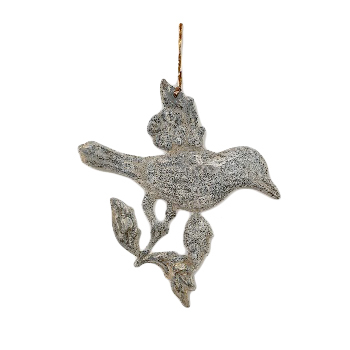 Zink Antique Bird Ornament