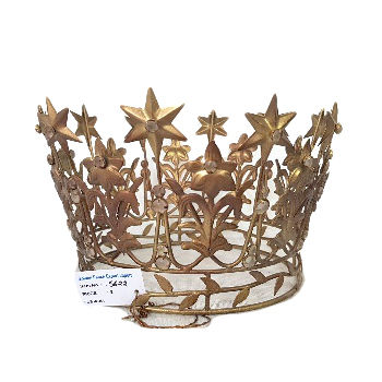 Antique Gold Metal Decorative Crown