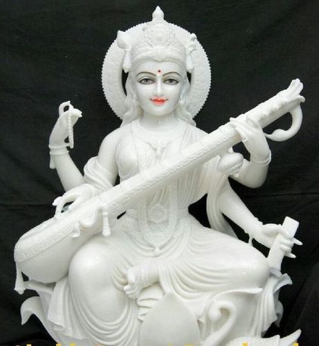 Marble Saraswati Moorti