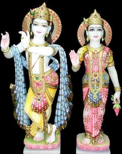 Marble Radha Krishna Statue