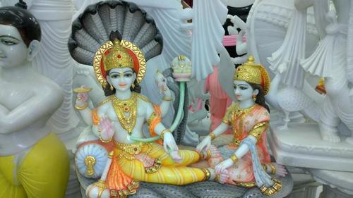 Marble Laxmi Narayan Statue