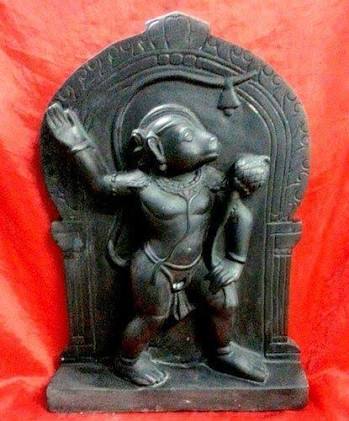 Marble Black Hanuman Statue