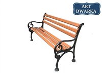 Kingsville Cast Iron Garden Bench - Iron Material, 150 Cm Width, Black And Cream Color | Antique Design, Durable, Easy To Clean, Eco-friendly, 5-year Warranty
