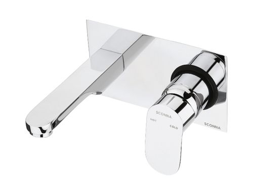 Stainless Steel Single Lever Basin Mixer Wall Mounted