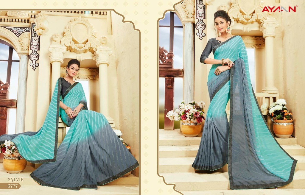 Double Shaded Georgette Sarees