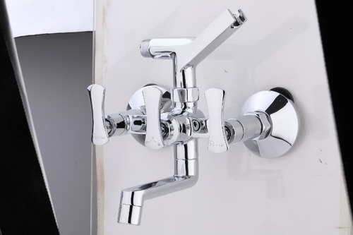Brass Wall Mixer With Crutch For Provision Of Head Shower