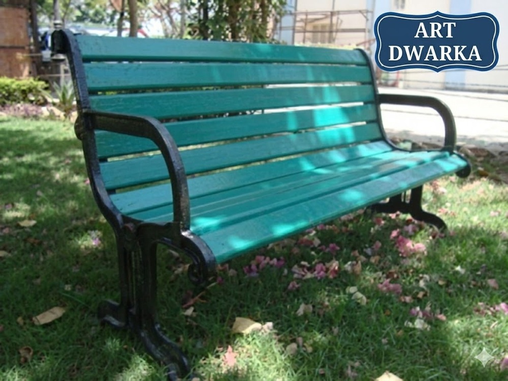 Greek Cast Iron Garden Bench