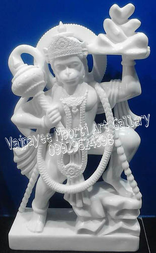 White Marble Hanuman Statue