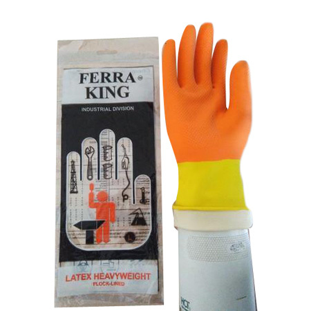 Orange Ferra King Heavy Weight Rubber Gloves