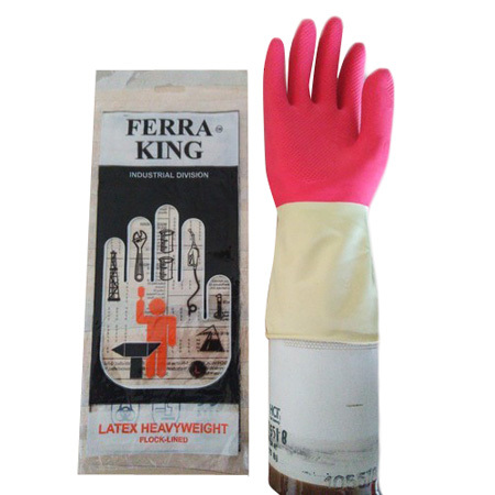 Pink & White And Orange & Yellow Ferra King Rubber Gloves