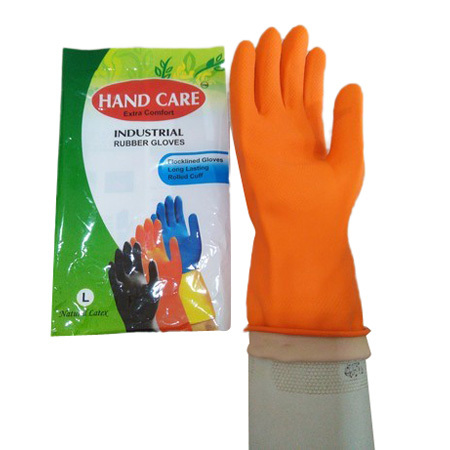Orange Hand Care Extra Comfort Rubber Gloves