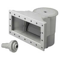 Wide Mouth Wall Skimmer - Abs Material, Large Capacity Filter Bucket, White Color | Compact Design, Enhanced Flow Speed, Durable And Efficient Cleaning