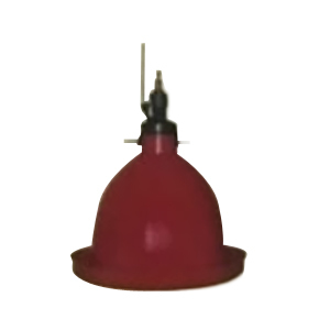 Poultry Drinker - Thermoplastic Polymer, Bell-Shaped, Red, 5-10 Liters Capacity | Ideal for Small Poultry Farms, Automatic Water Supply