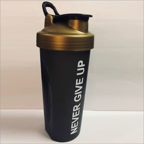 Black Shaker Bottle - Plastic, 700 ml | Multi-Purpose Design, BPA Free, Easy Open End, Dishwasher Safe, Spring Mixing Feature, Leak Proof