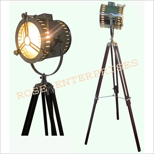 Nautical Designer Floor Lamp Marine Search Spot Light with Tripod Stand