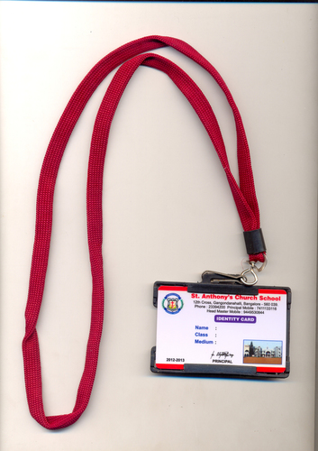 Lanyard Card Holder Combo - PVC Material, 85x54mm Size, Multi Color | Water Resistant, Rectangle Shape, 800 Micron Thickness