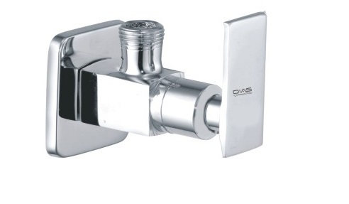 Angle Water Tap With Flange - Color: Silver