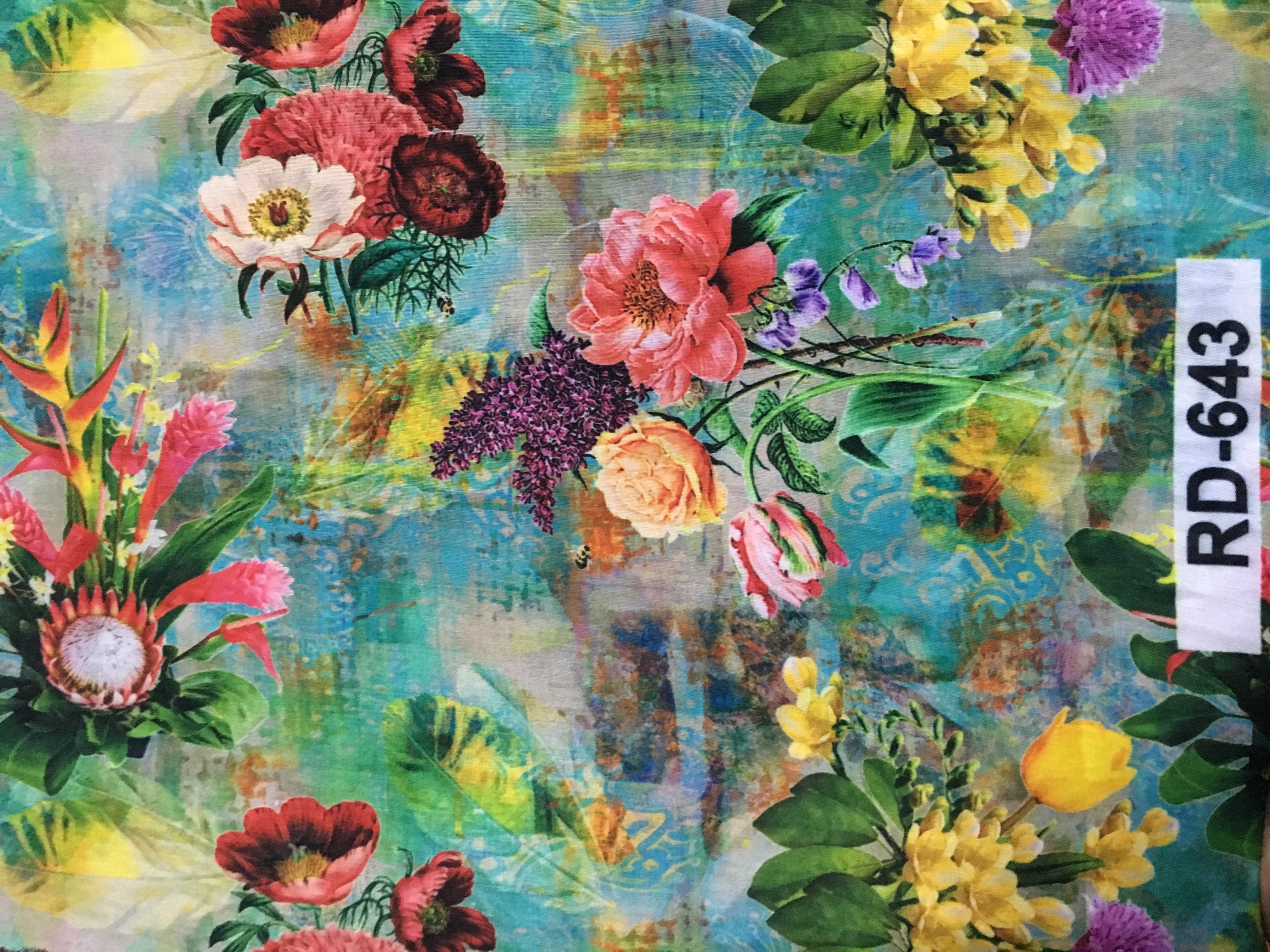 Digital Floral Print Fabric