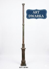 Jodhpur Cast Iron Combo Pole - Color: Black With Golden Accents