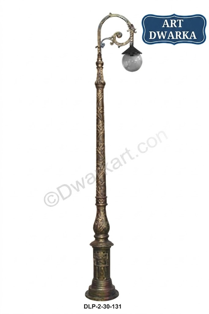 Retro Cast Iron Lamp Post with Bracket and Lamp