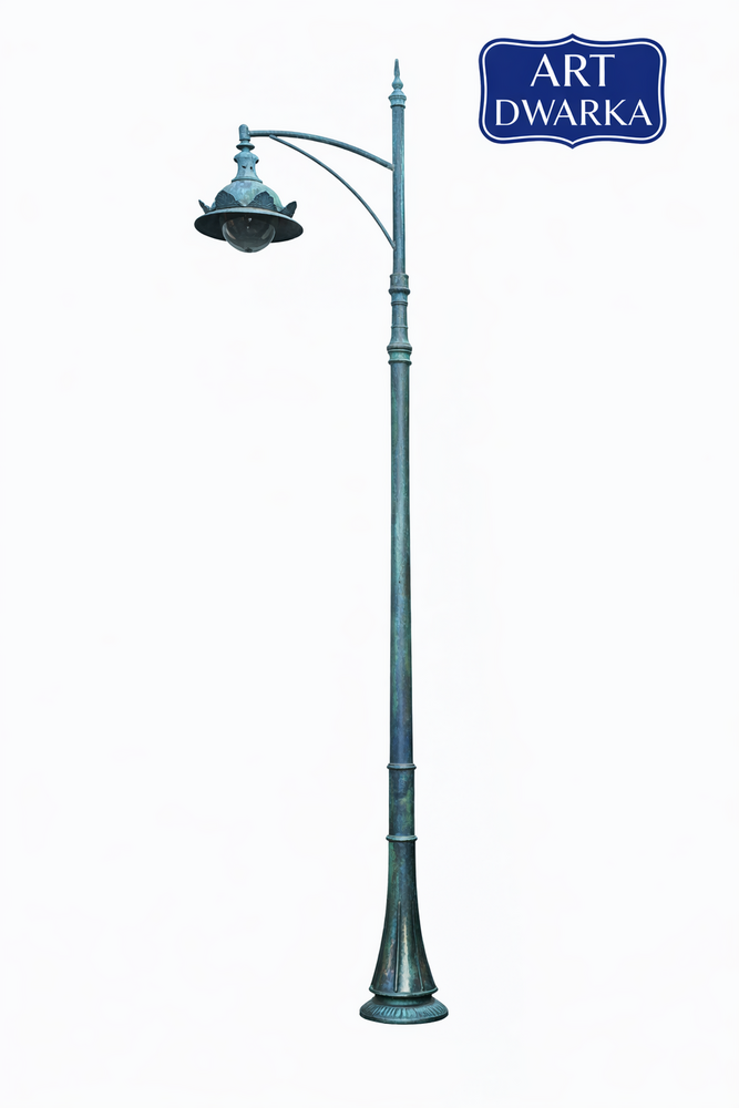 Roman Style Cast Iron Lamp Post with Bracket and Light