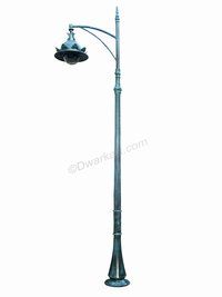 Roman Style Cast Iron Lamp Post with Bracket and Light