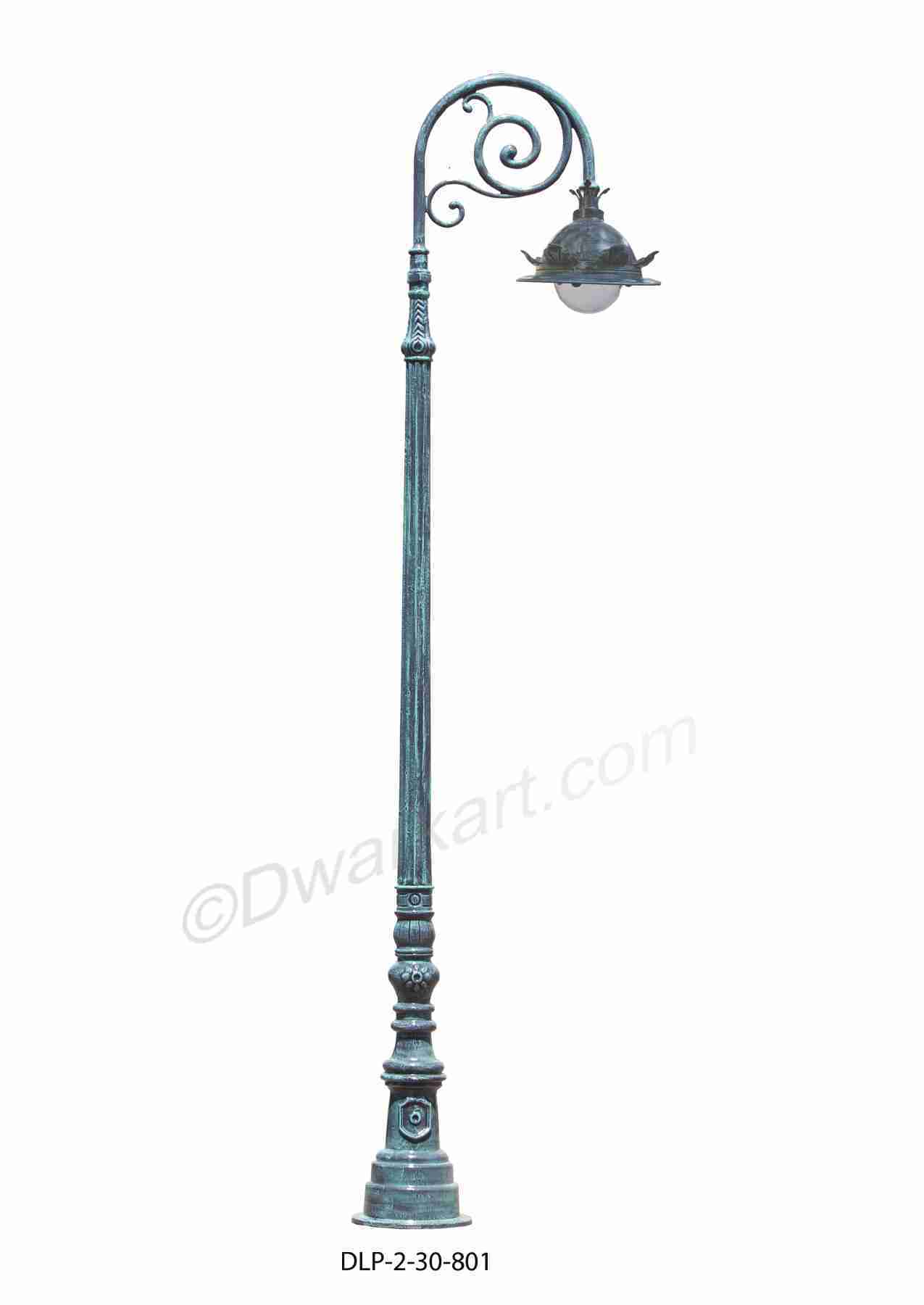 Bahamas Cast Iron Lamp Post with Bracket and Light