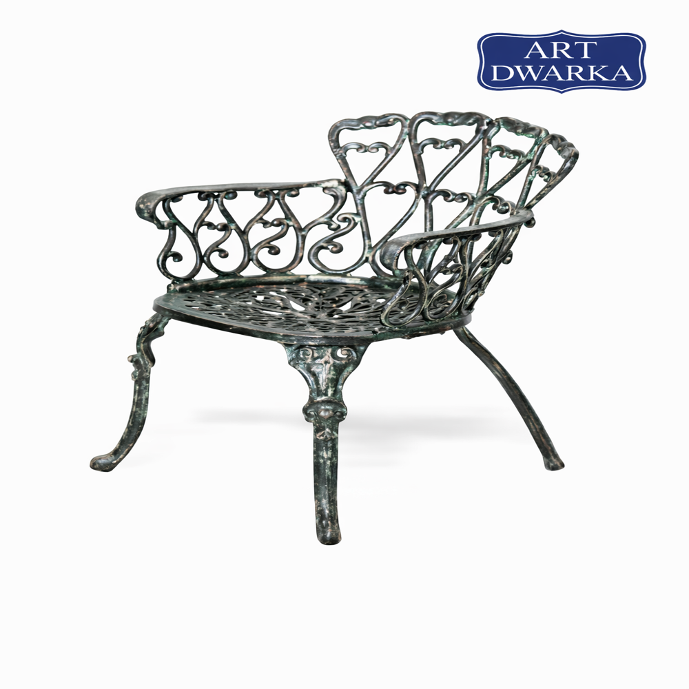 French Antique Cast Iron Chair - Assembly: No Assembly Required