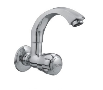 Wall-Fixed Sink Cock with Flange