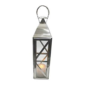 Steel Lantern - 14 Inch Height, Copper Finish | Intricate Moroccan Design, Glass Cylinder for Pillar Candle, Hinged Handle