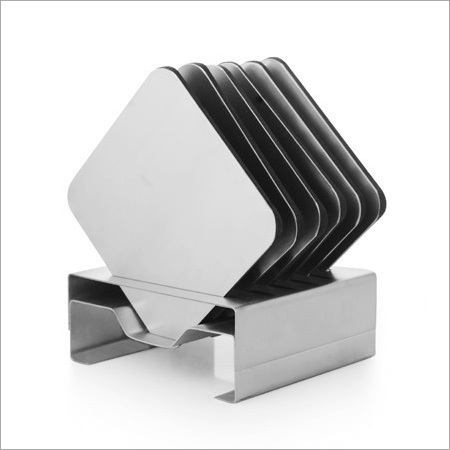 Stainless Steel Square Coaster By DEEPANJALEE INTERERIORS & TRADING (OPC) PRIVATE LIMITED