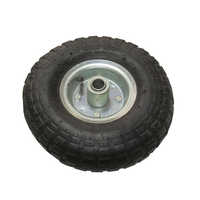 Pneumatic Wheels - Rubber/steel, 100mm Diameter X 50mm Width, Black | Durable, Easy Mount, Heavy Load Capacity 100kg, Lightweight, Smooth Ride