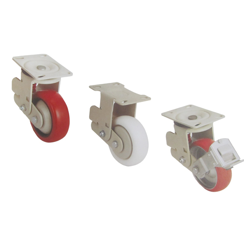 Shocker Trolley Wheels - Polyurethane 100mm Diameter, Red | High Load Capacity 100kg, Shock Resistant, Abrasion & Cut Resistant, Easy Mount, Smooth Mobility, Durable