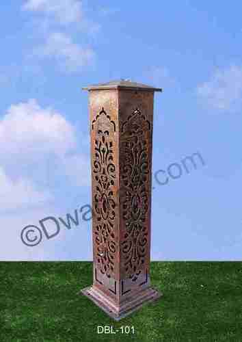 Carved Cast Iron Bollard Light