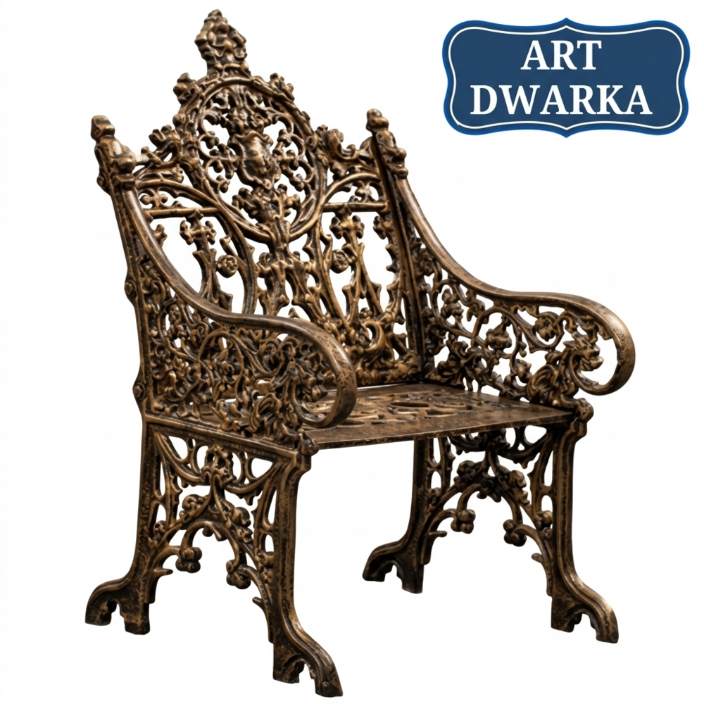 French Design Cast Iron Garden Sofa