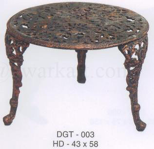 Golden Cast Iron Garden Table