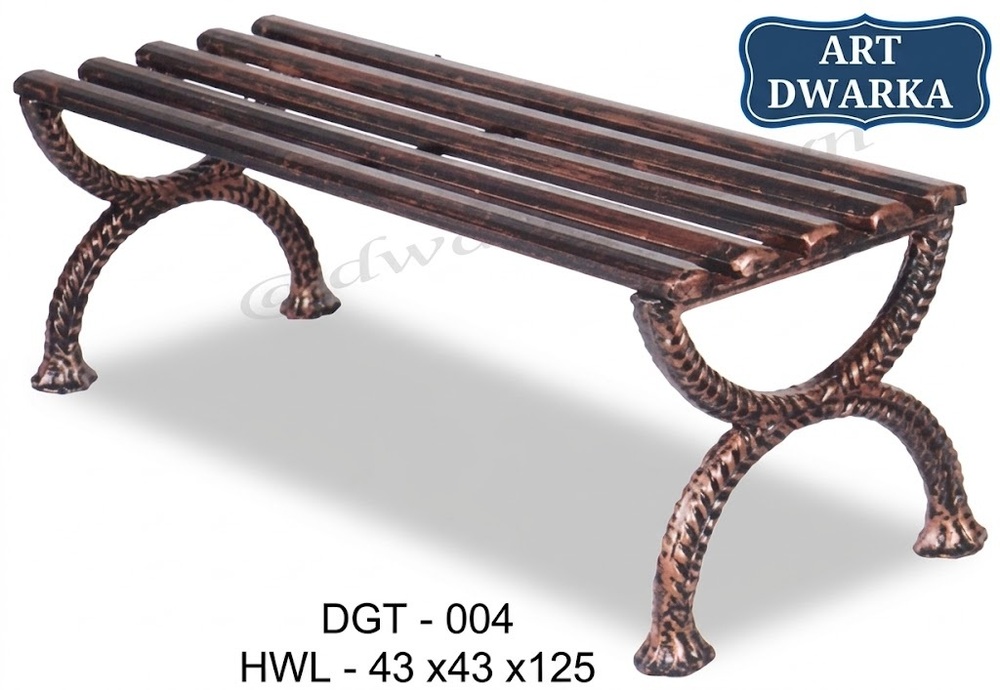 Antique Finish Cast Iron Garden Bench - Assembly: No Assembly Required
