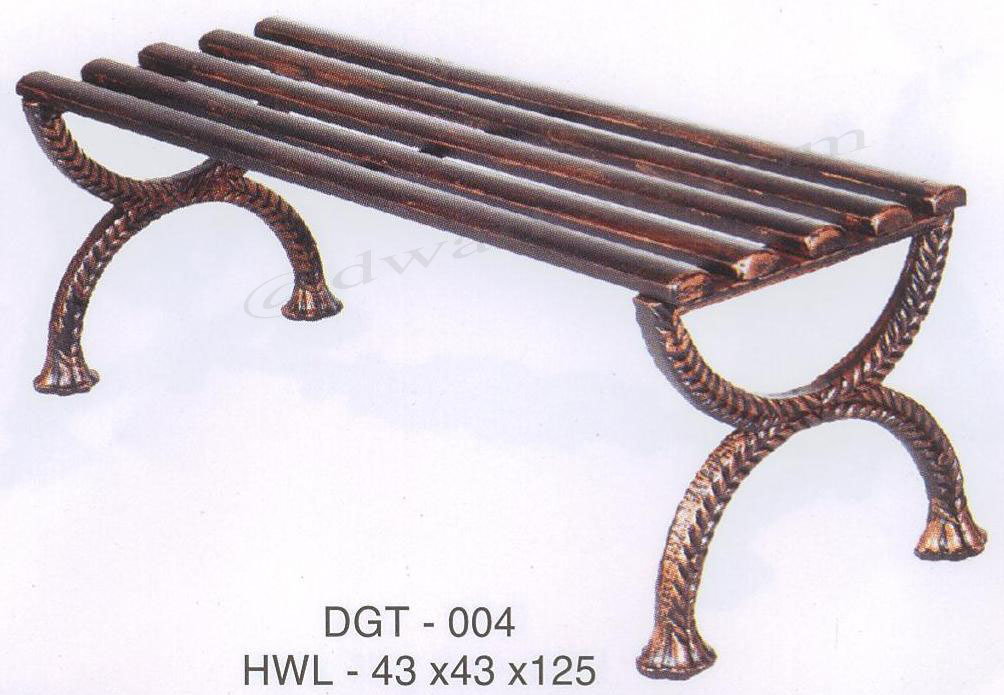 Antique Finish Cast Iron Garden Bench
