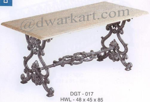 German Antique Cast Iron Garden Table