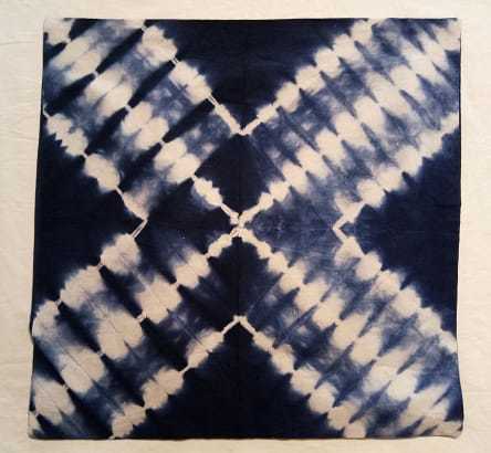 Tie Dye Cotton Cushion Cover - 100% Cotton, Square Shape, Blue Color | Printed Pattern, No Zipper, Ideal for Home Decor