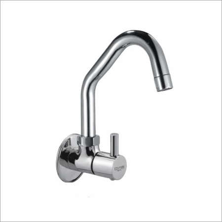Wall-Mounted Sink Tap with Flange