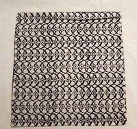 Cotton Handloom Cushion Cover - 100% Cotton, 16x16 Inches, Black & White Printed Pattern | Square Shape, No Zipper, Home Use