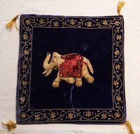 Black Floral Patchwork Cushion Cover