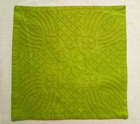 Green Fancy Silk Cushion Cover